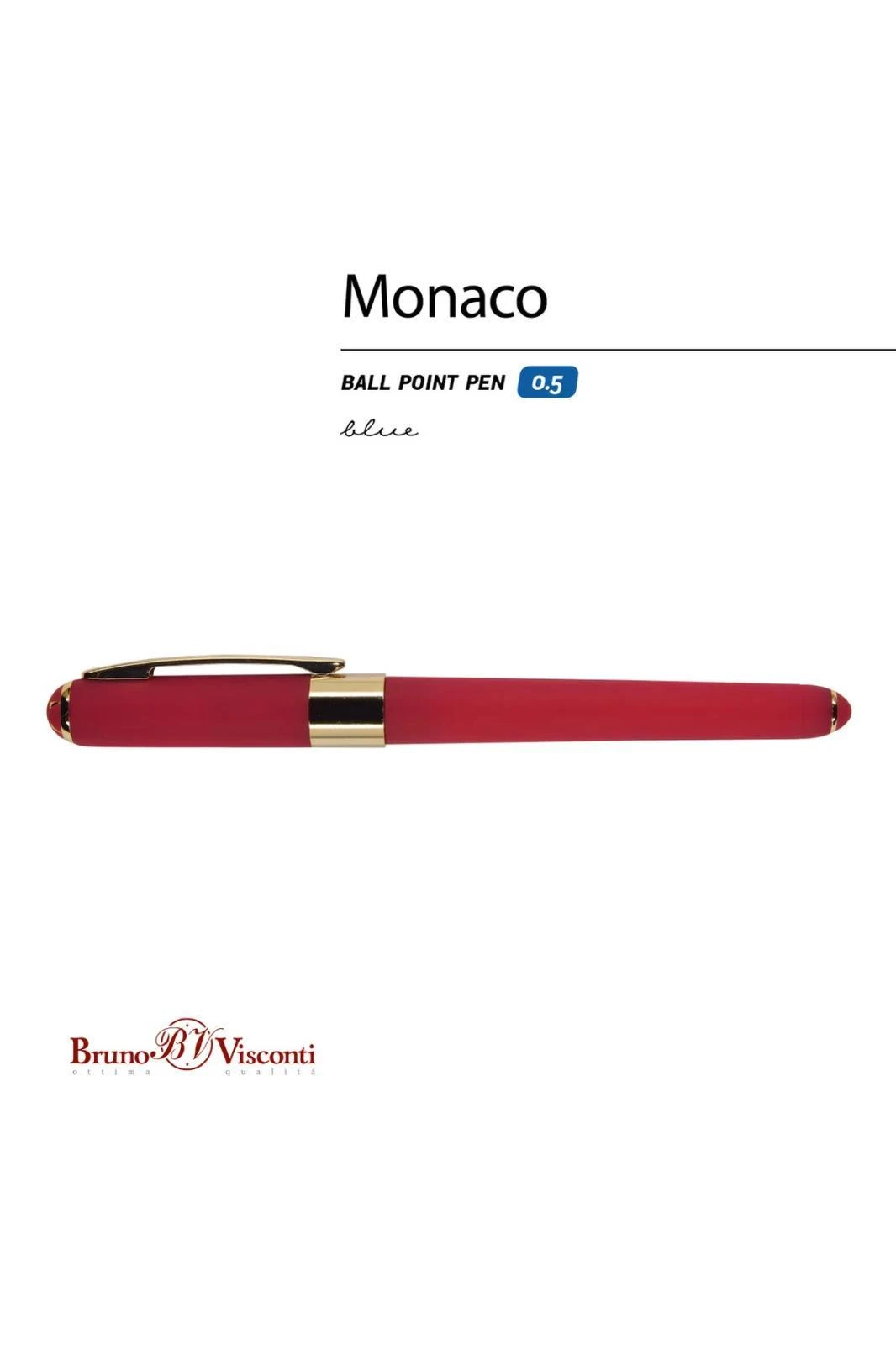 Bruno Visconti MONACO Tükenmez Kalem 0,5 mm. Mavi Özel Kutu Yedek Hediyeli