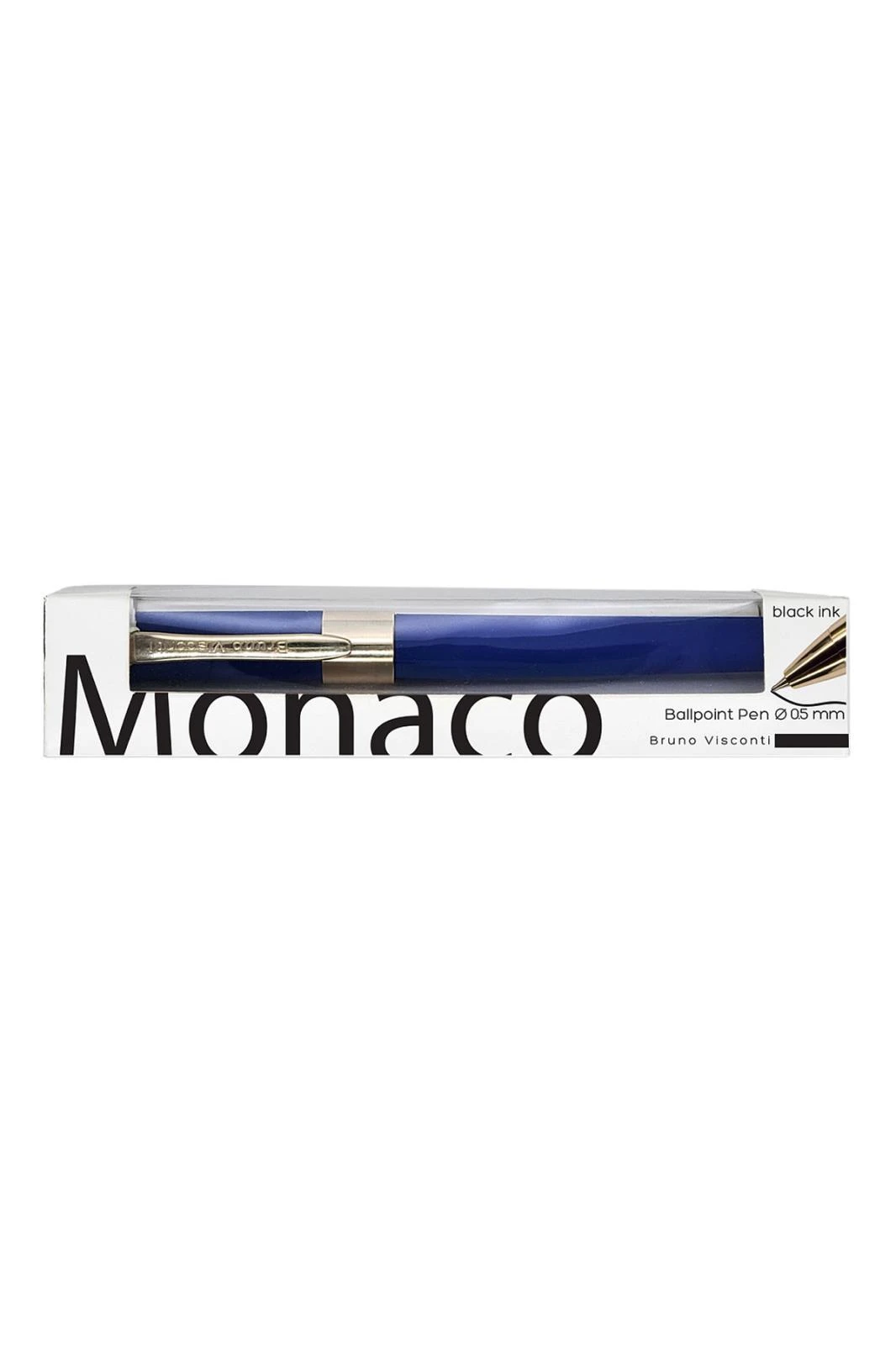 Bruno Visconti MONACO Tükenmez Kalem 0,5 mm. Mavi Özel Kutu Yedek Hediyeli