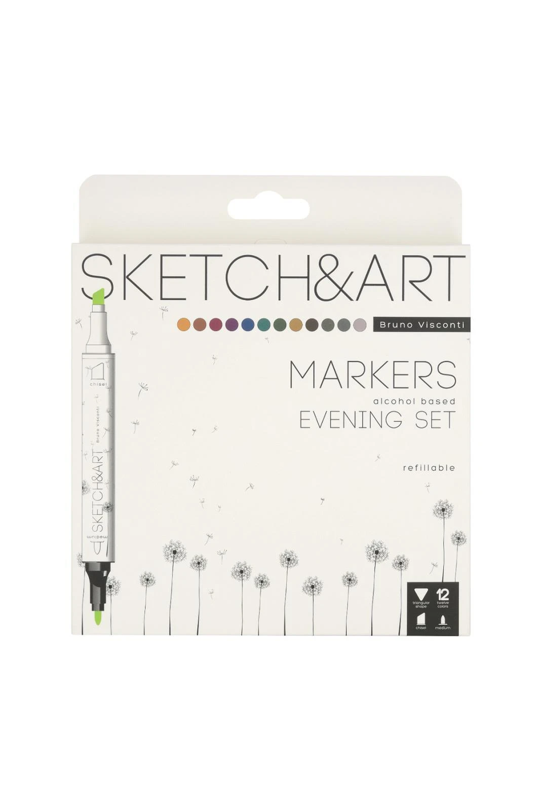 22-0076/05 SKETCH & ART ÇİFT TARAFLI MARKERS 12 RENK (GECE)
