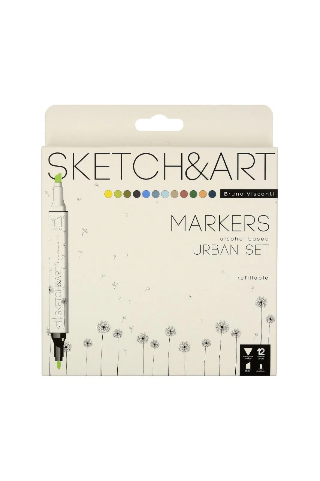 22-0076/07 SKETCH & ART ÇİFT TARAFLI MARKERS 12 RENK (MİMARİ) Hover