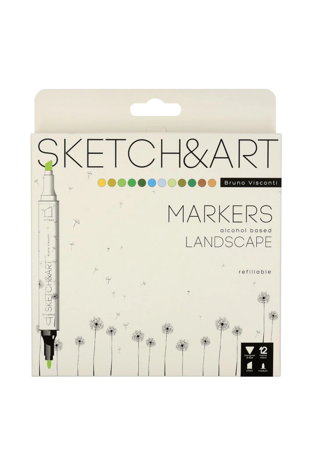 22-0076/10 SKETCH & ART ÇİFT TARAFLI MARKERS 12 RENK (ORMAN) Hover