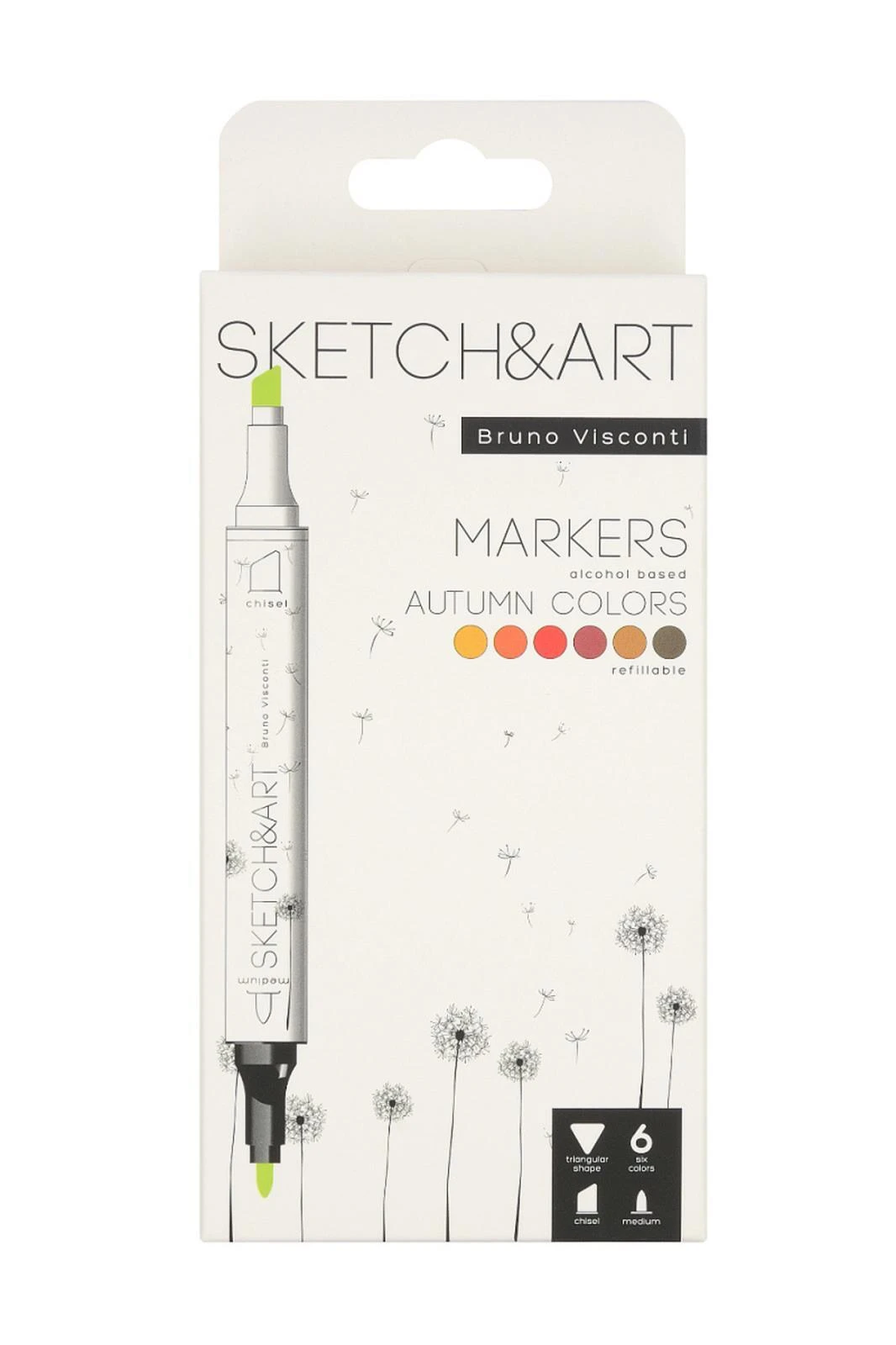 22-0081/01 SKETCH & ART ÇİFT TARAFLI MARKERS 6 RENK (SONBAHAR) Hover