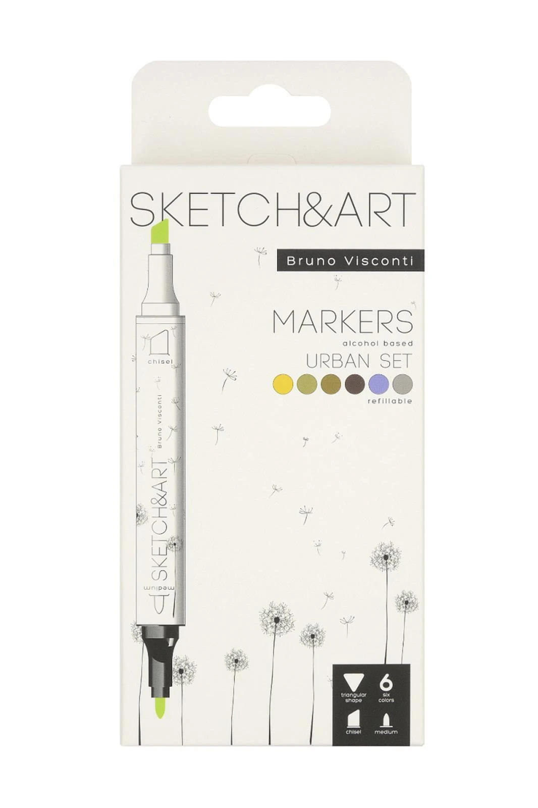 22-0081/02 SKETCH & ART ÇİFT TARAFLI MARKERS 6 RENK (MİMARİ) Hover