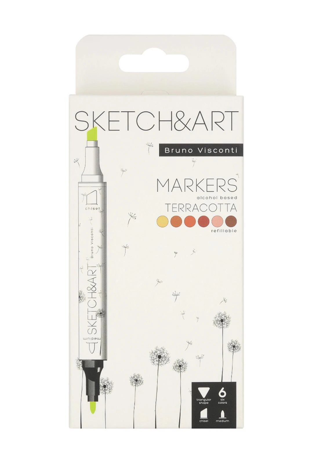 22-0081/07 SKETCH & ART ÇİFT TARAFLI MARKERS 6 RENK (TERRACOTA) Hover