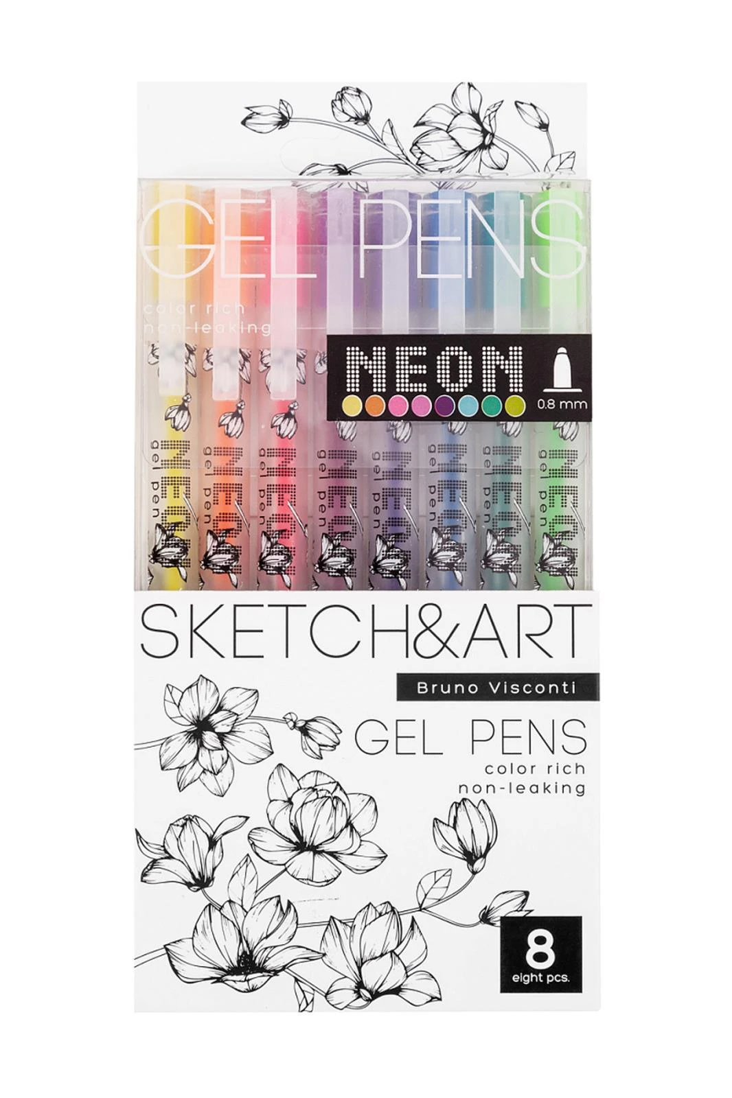 20-0307 Sketch&Art Jel Kalem Seti  Uni Write.NEON,  0.8 ??, 8  renk