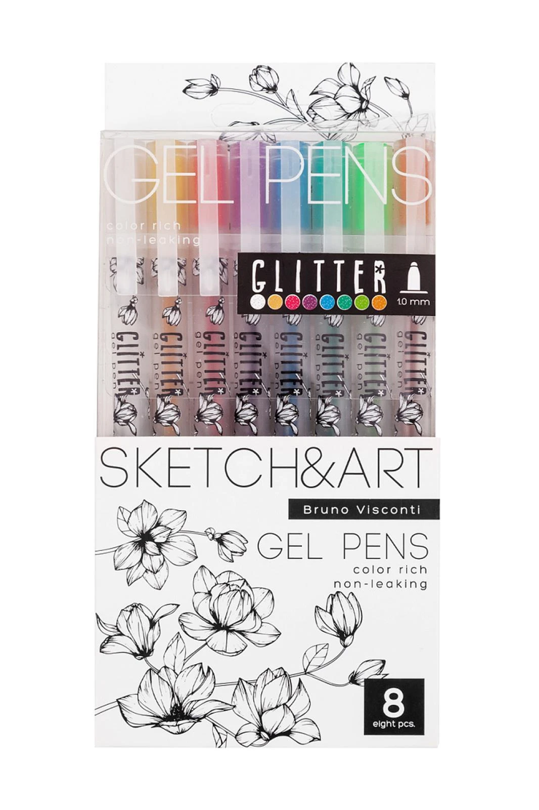 20-0309 Sketch&Art Jel Kalem Seti Uni Write GLITTER" , 1.0 ??, 8  renk Hover