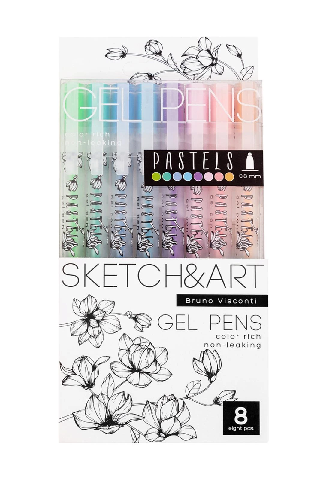 20-0310 Sketch&Art Jel Kalem Seti Uni Write PASTEL,  0.8 ??, 8  renk Hover