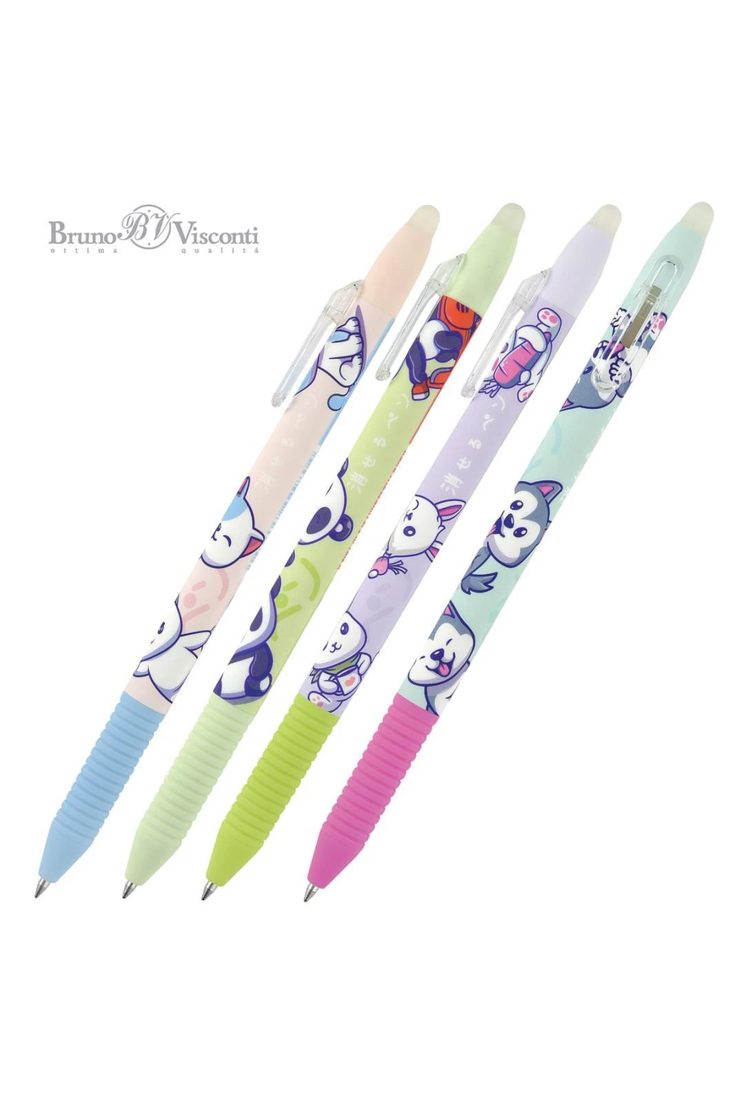 Silinebilen Jel Kalem "DeleteSlimClick.Classic" KAWAII ANIMALS  0.5 ??, Mavi 4 desen Hover