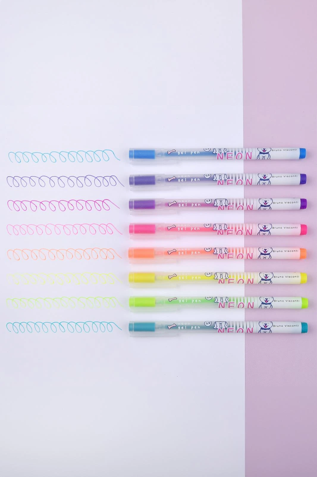 Jel Kalem Seti NEON KAWAII ANIMALS 0.8 8 renk