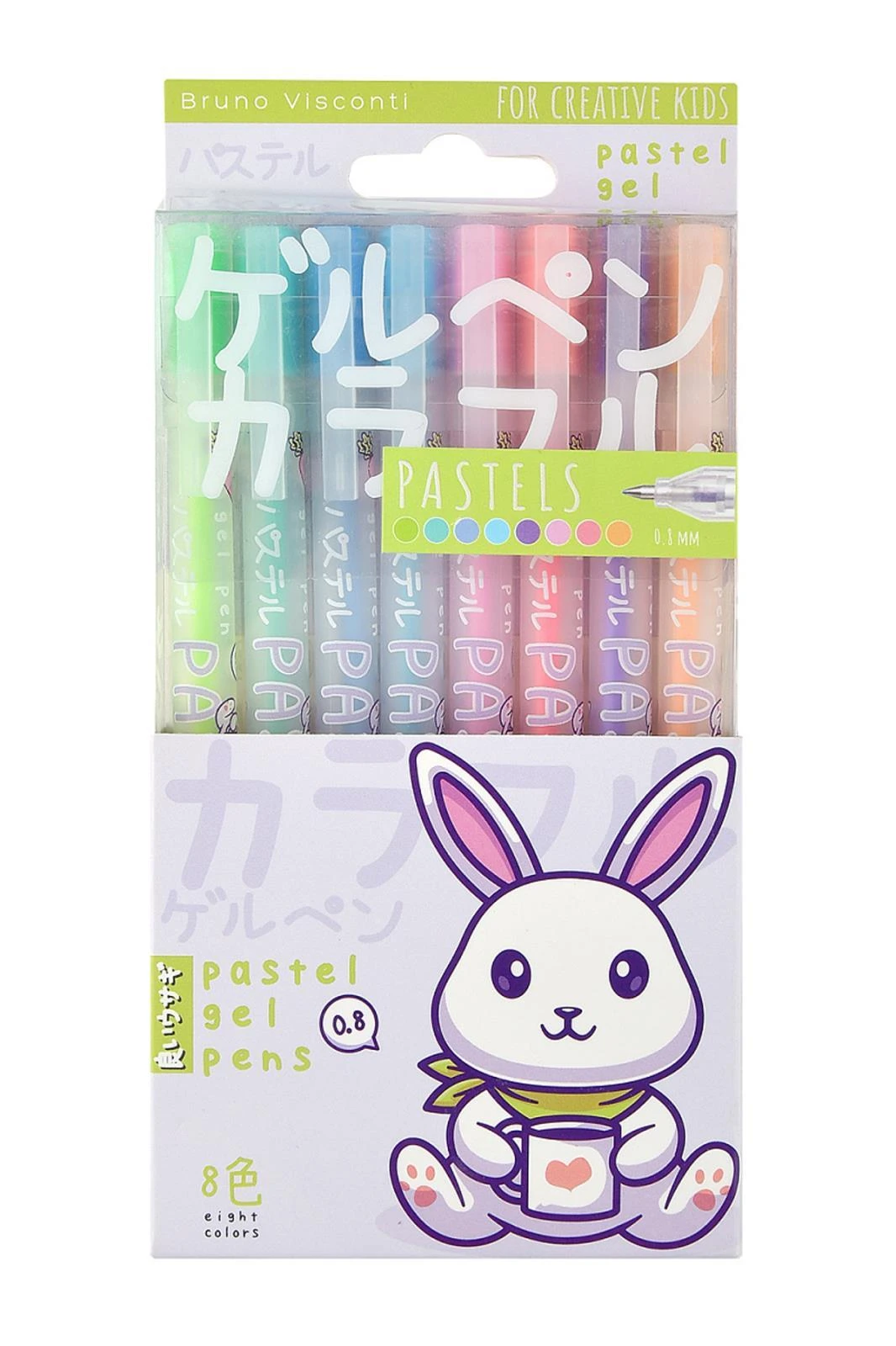 Jel Kalem Seti  "PASTELS.",  0.8 ??, 8  renk Hover