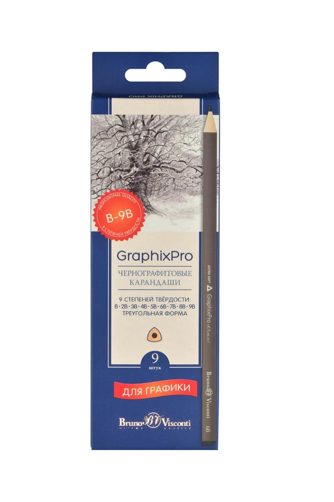 21-0040 GraphixPro Kurşun Kalem Seti. 9 Adet B-9B