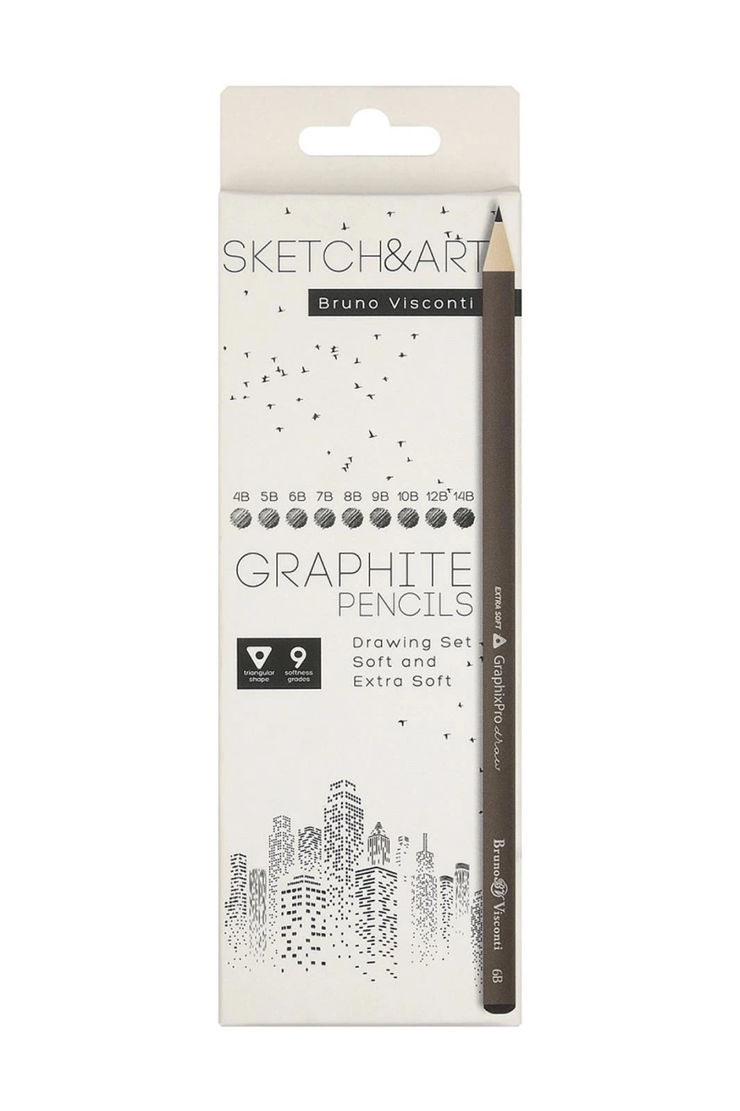 21-0063 Sketch&Art  Kurşun Kalem Seti ,.9 Adet 4B-14B