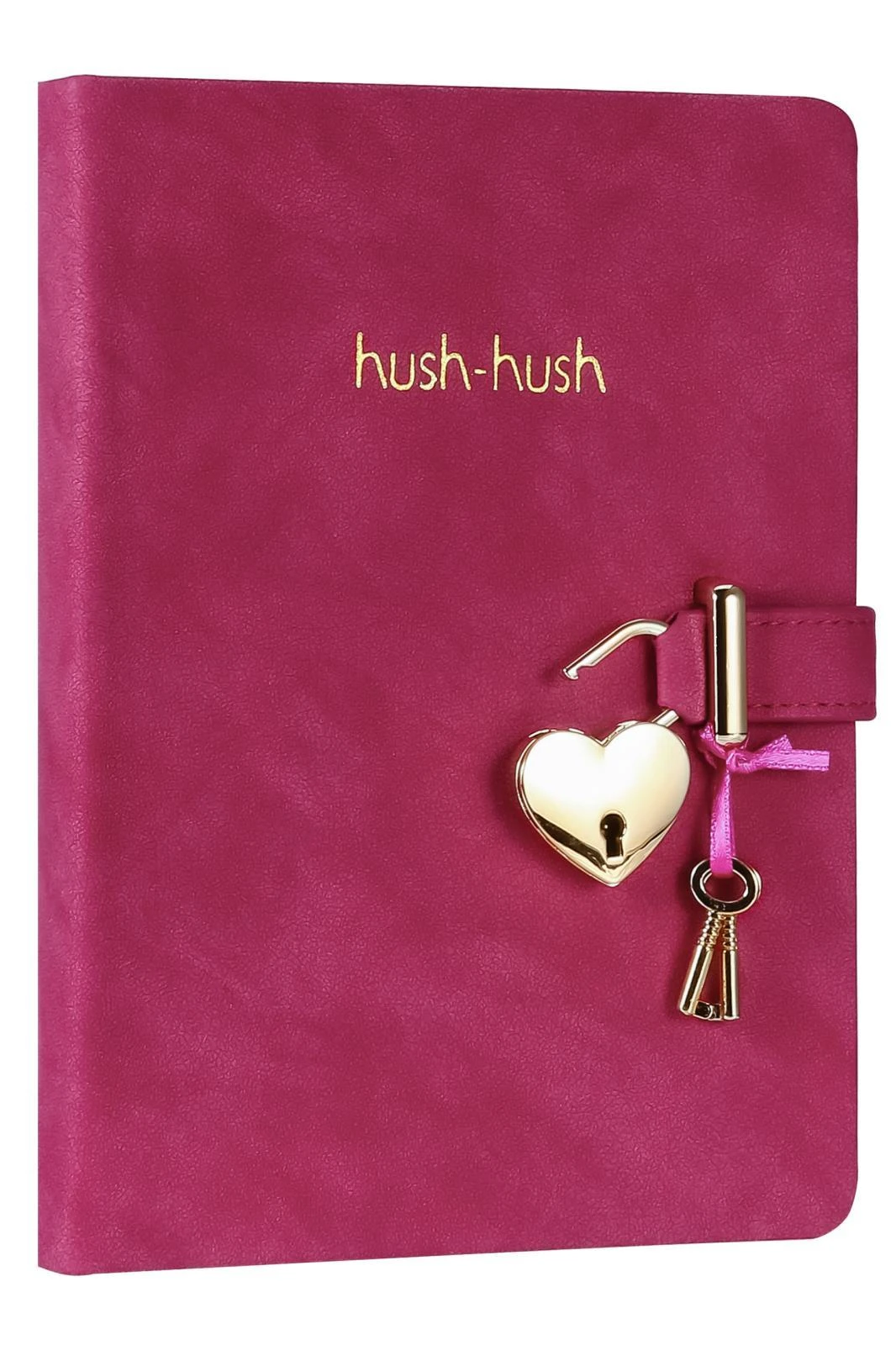 1330 Victoria's Journals Hush Hush Kilitli Defter 80gr. 160 yp.Çizgili Fusya