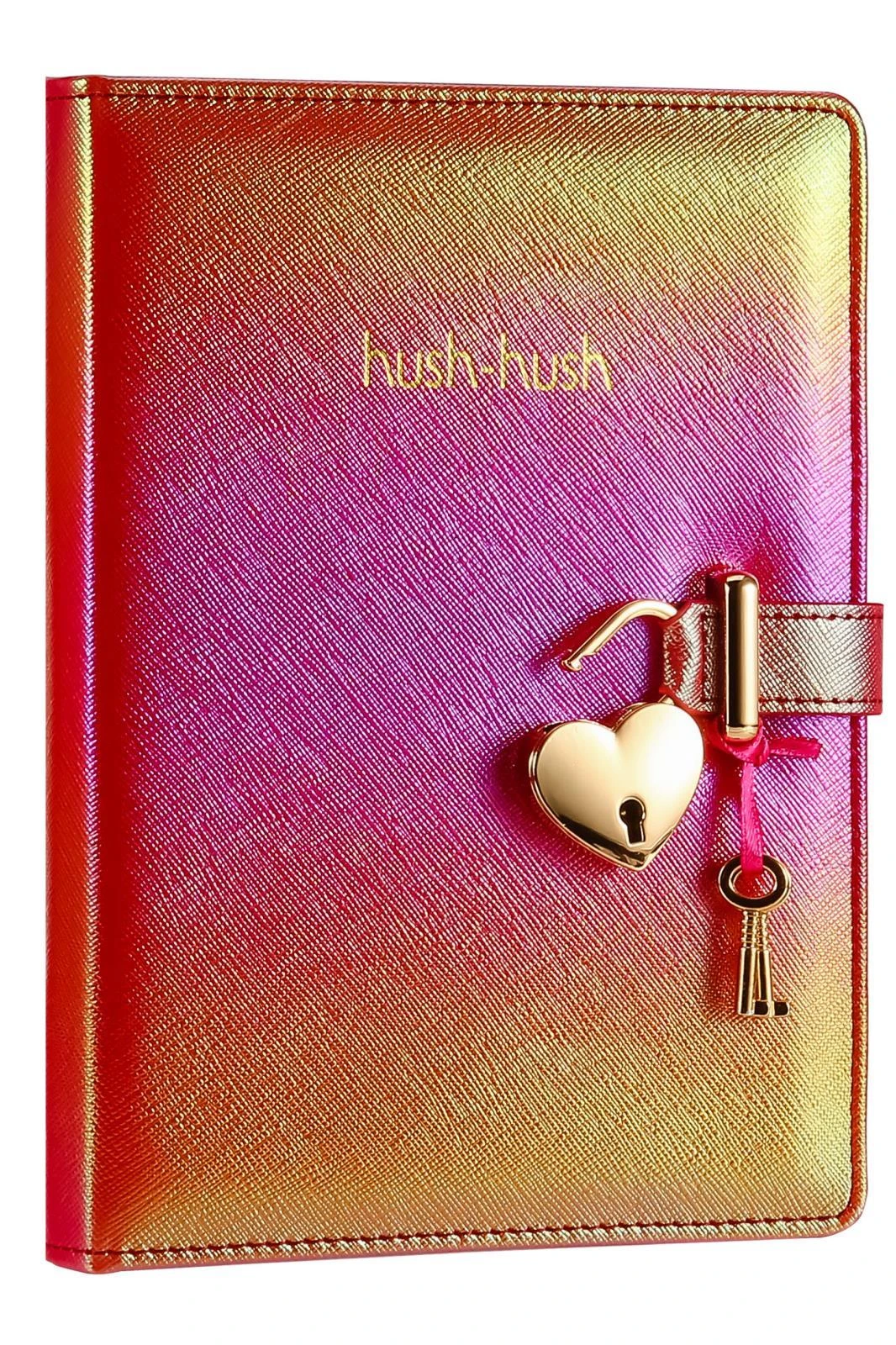 124-1100 Victoria's Journals Hush Hush Kilitli Metalik Defter Kutulu 80 gr 160yp Çizgili Kırmızı Hover