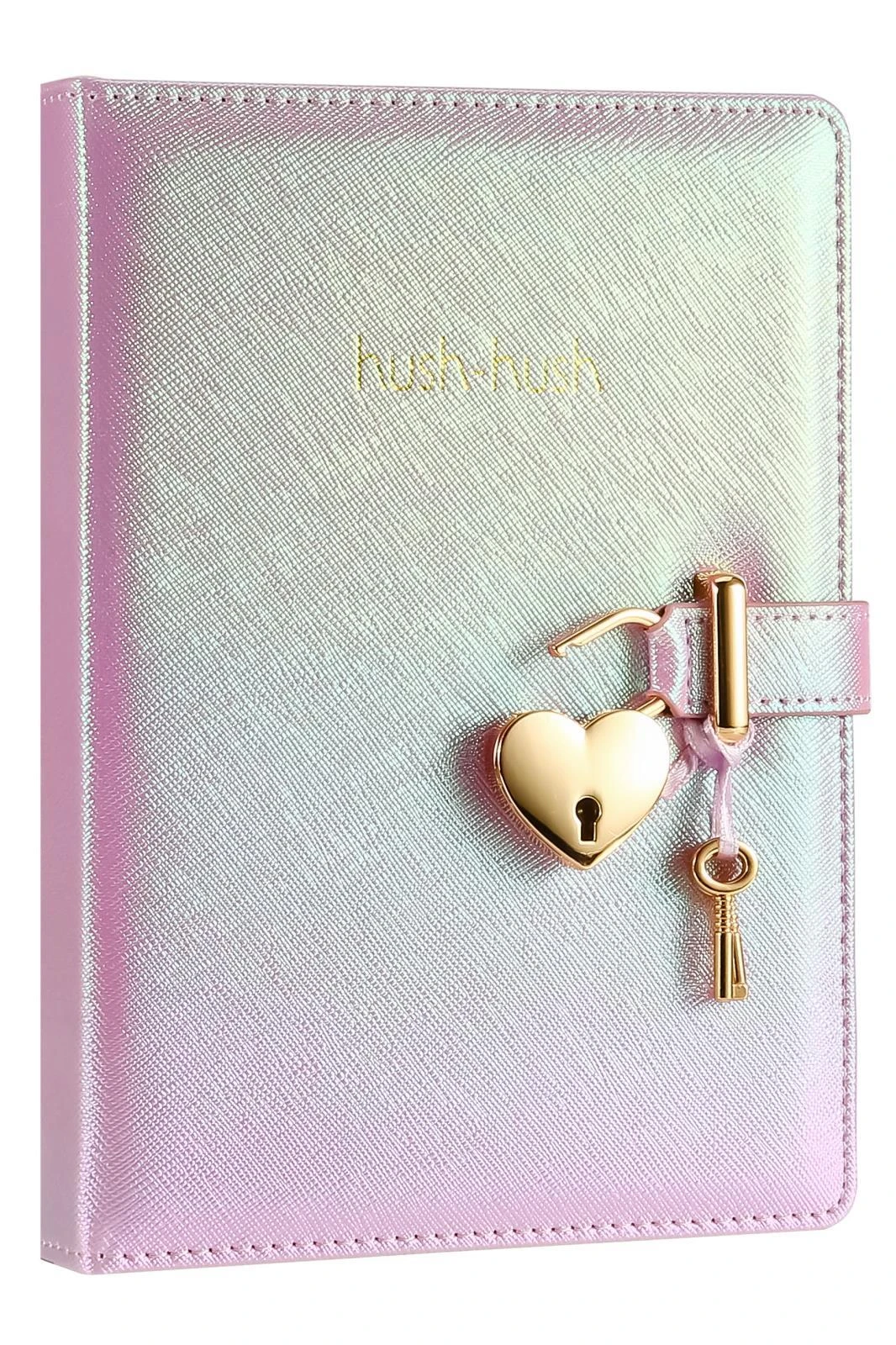 124-1104 Victoria's Journals Hush Hush Kilitli Metalik Defter Kutulu 80 gr 160yp Çizgili Pembe