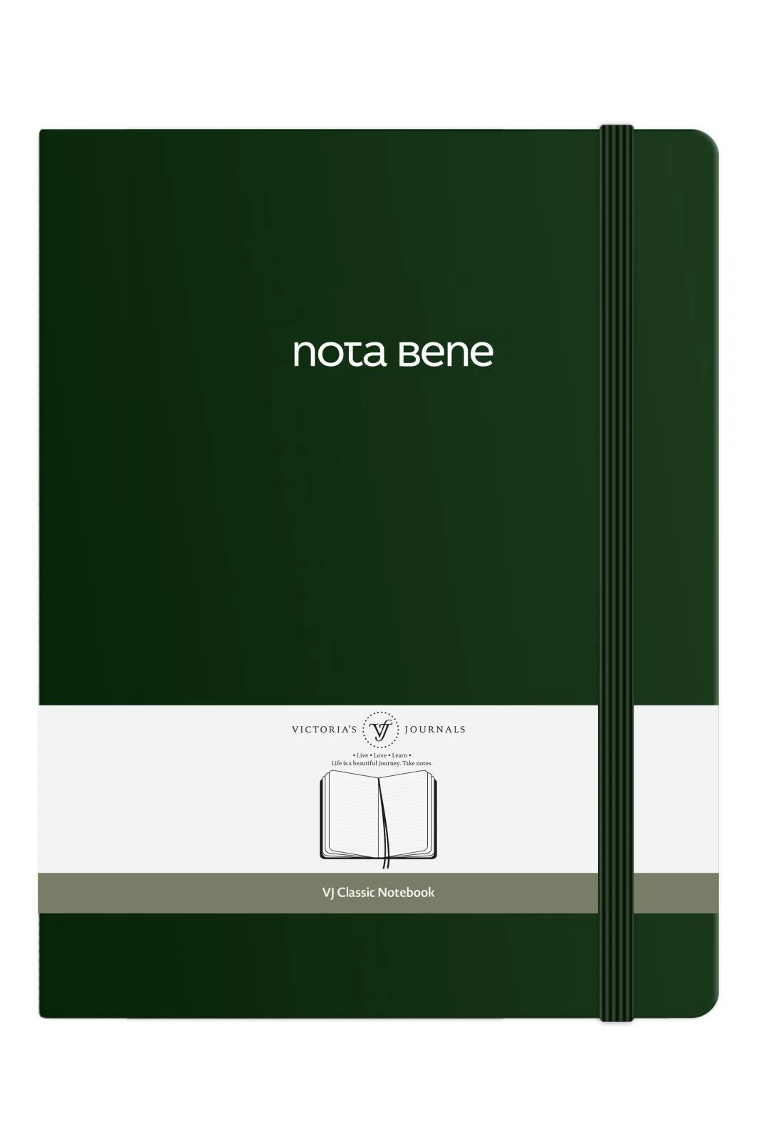 VJ Classic Sert Kapak Defter 19x25 70 gr 320 sf Çizgili Yeşil