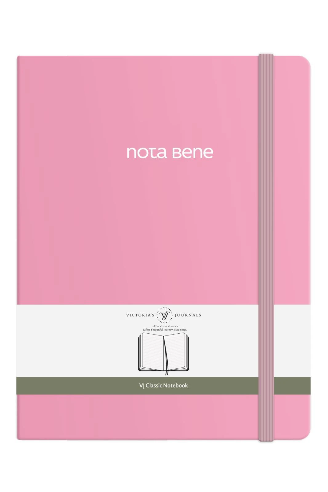 VJ Classic Sert Kapak Defter 19x25 70 gr 320 sf Çizgili Pembe Hover