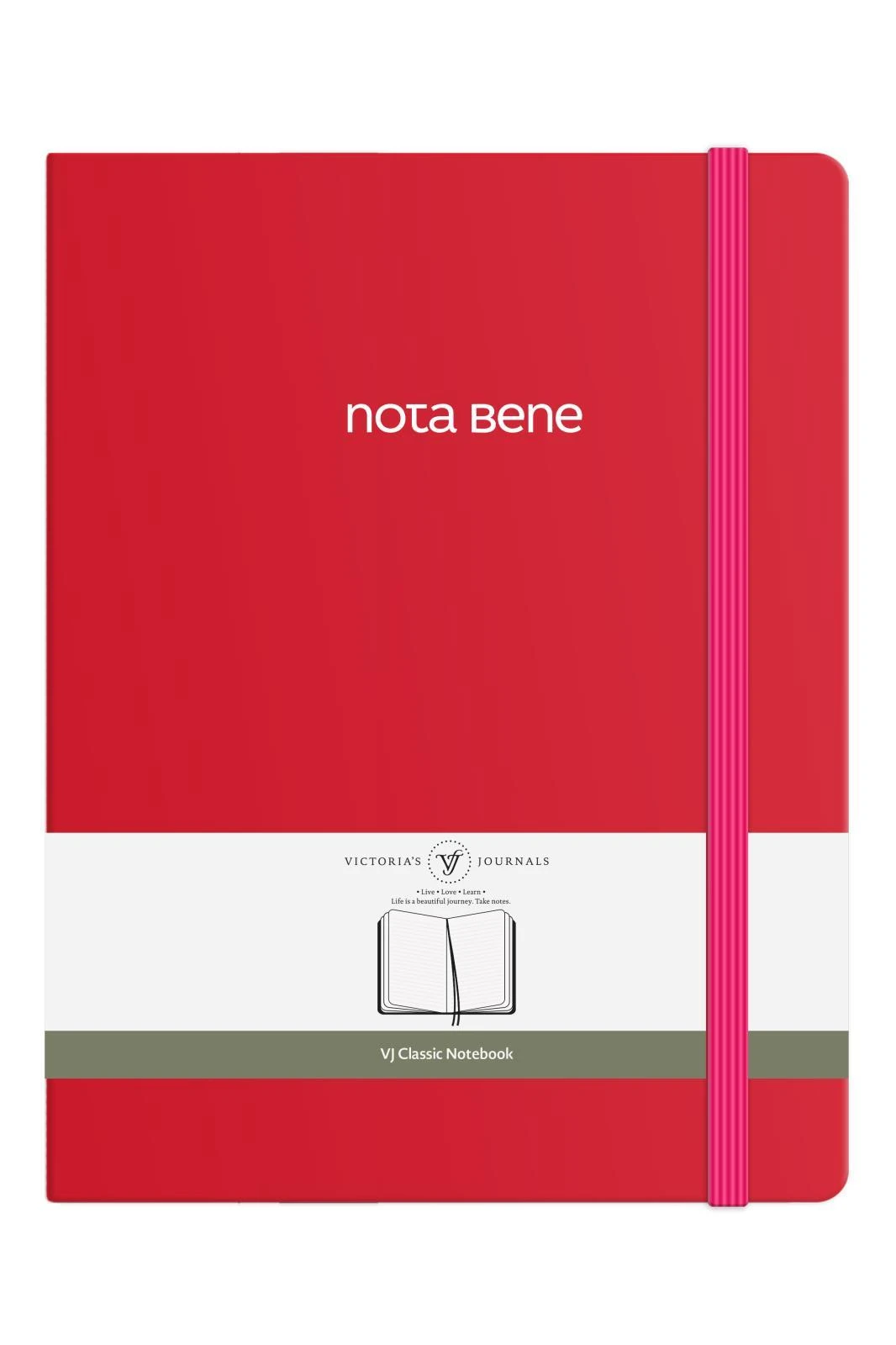 VJ Classic Sert Kapak Defter 19x25 70 gr 320 sf Çizgili Fuşya