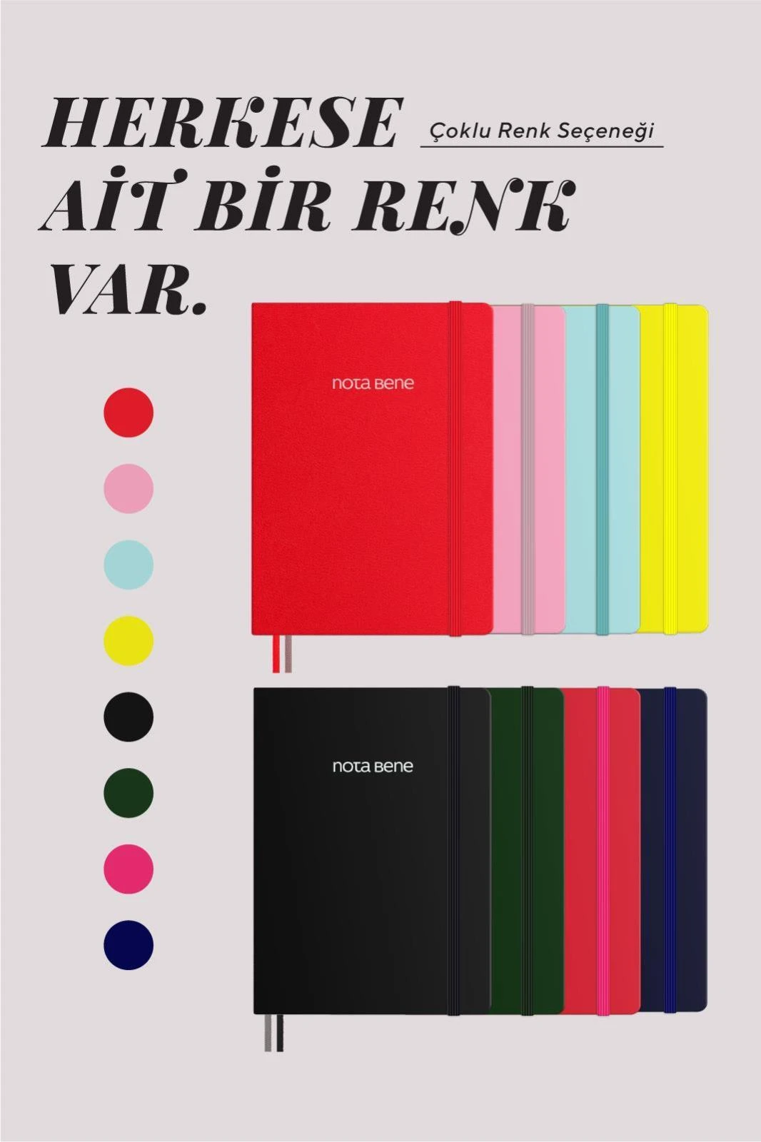 VJ Classic Sert Kapak Defter 9x14 70gr 400sf Çizgili Siyah Hover