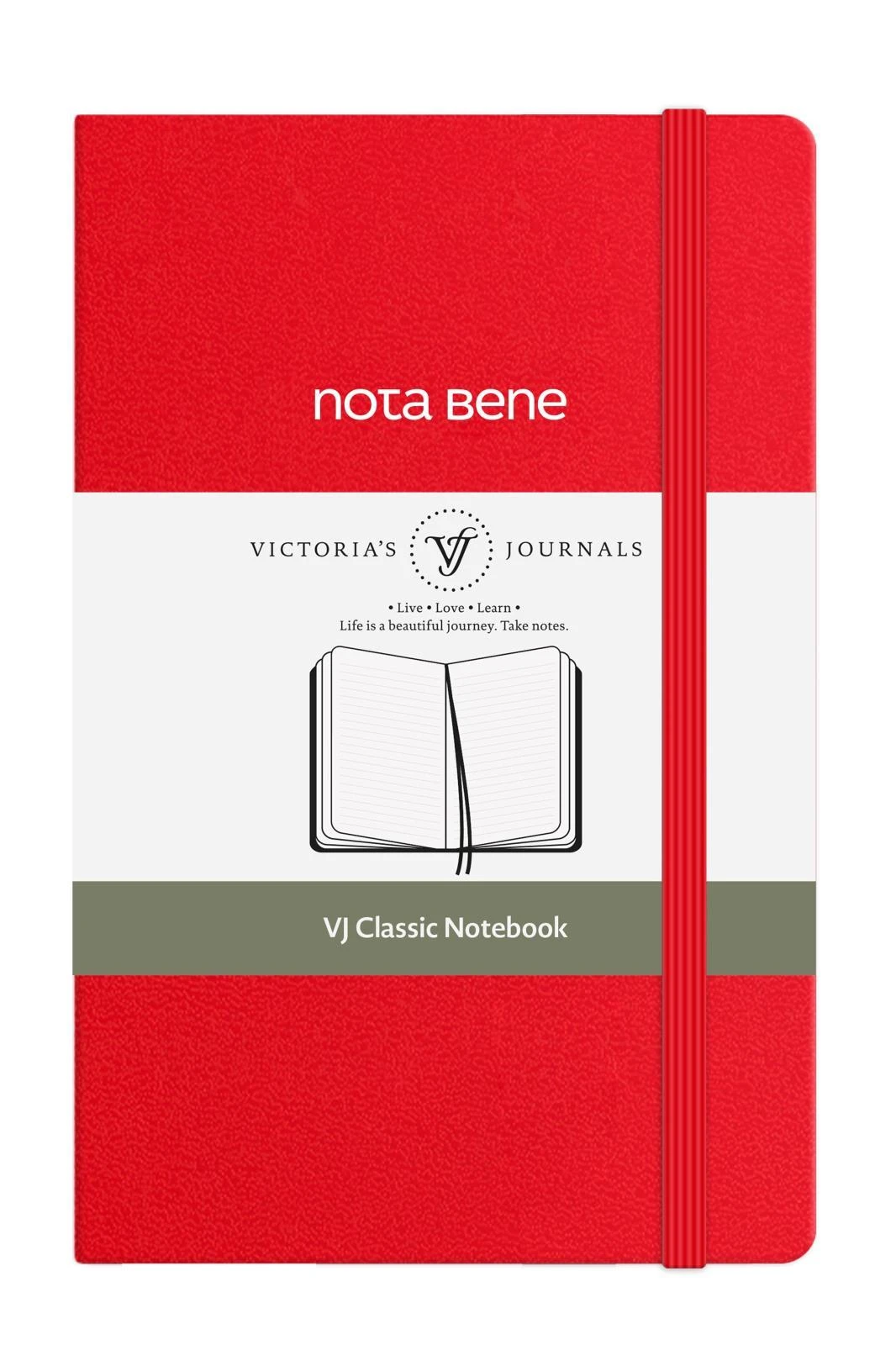 VJ Classic Sert Kapak Defter 9x14 70gr 400sf Çizgili Kırmızı