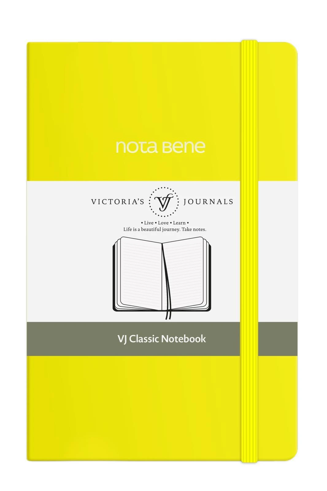 VJ Classic Sert Kapak Defter 9x14 70gr 400sf Çizgili Sarı