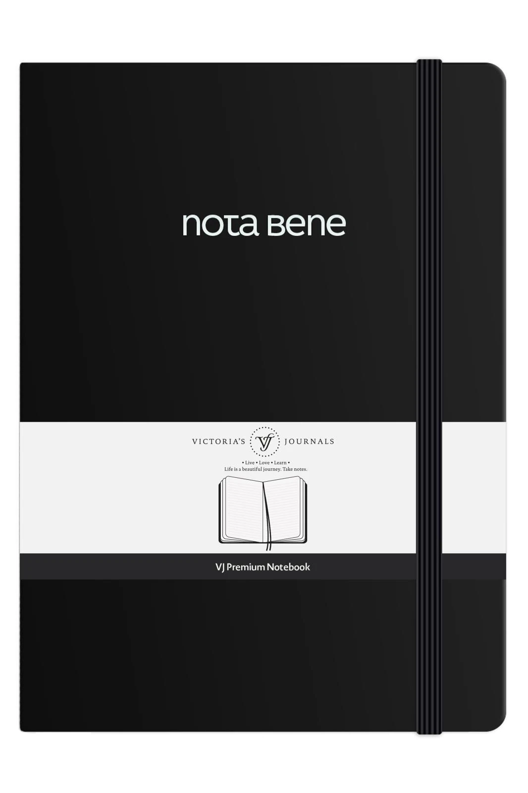 VJ Premium Sert Kapak Defter A4 100gr 192sf Çizgili Siyah