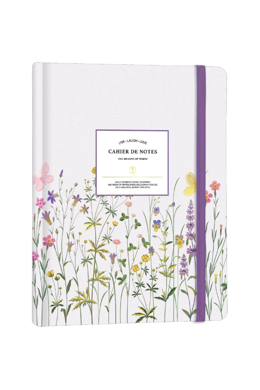 3392 Sert Kapak Lastikli  Defter , 9x14 cm. 80gr. Krem 80 yp. Noktalı