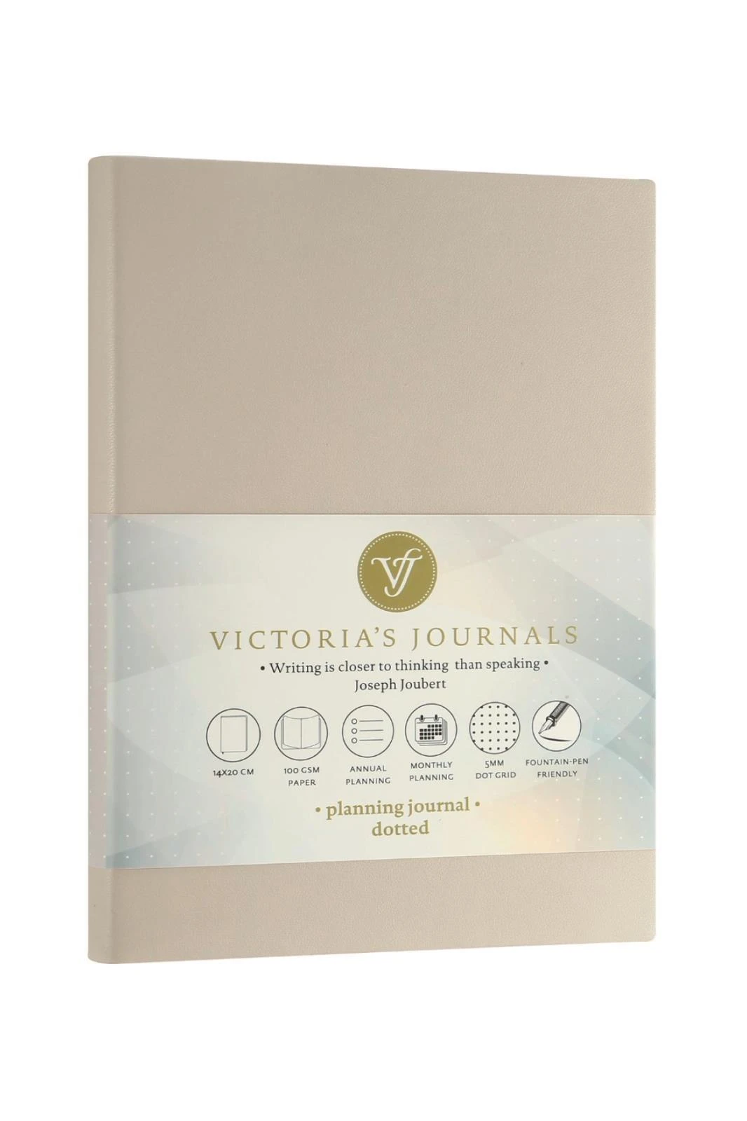 3551 VJ Smyth  Esnek kapak  Defter , 14x20 cm 100 gr. Krem kağıt,  96 yp. Nkt.Bej