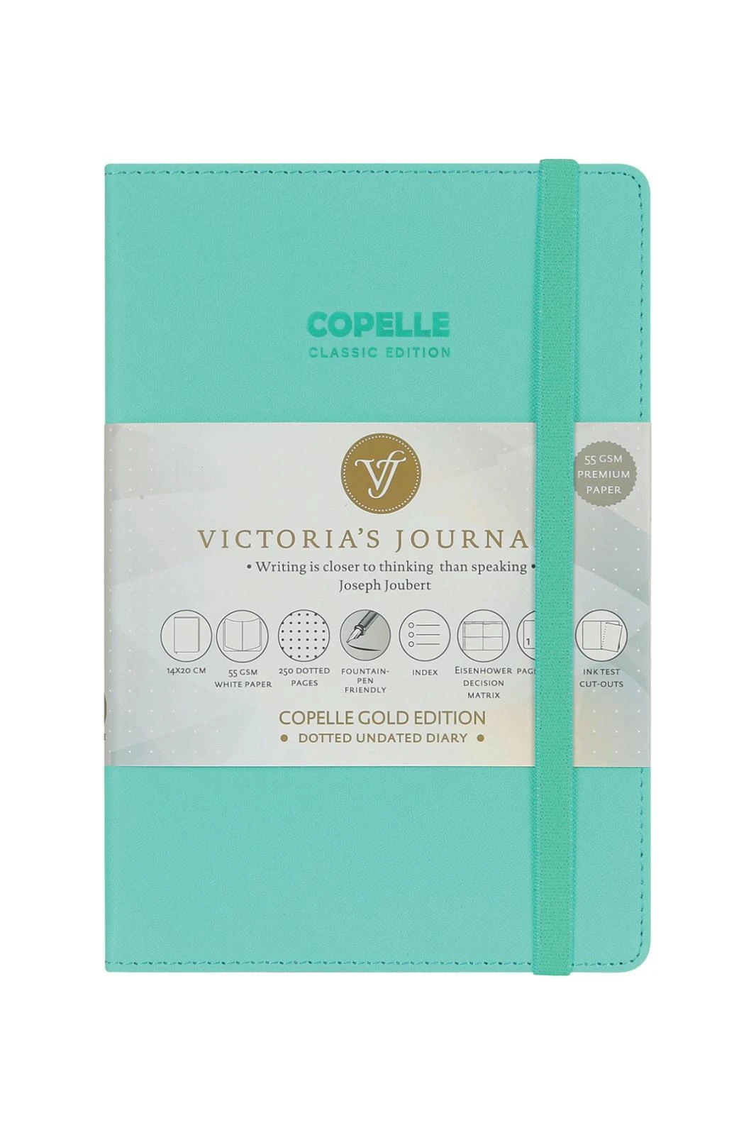 5504 VJ Copelle Gold BUJO Defter , 14x20 cm 57 gr. Krem 152 yp. Mint . Nkt.