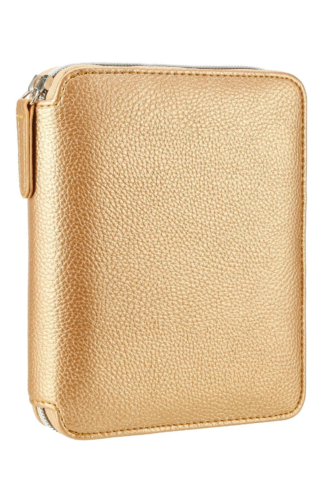 123-0297 Victoria's Journals Zipper Folder Orrganizer Defter 10,5x14.8cm 120 gr. 80 yp.Çizgili Bakır