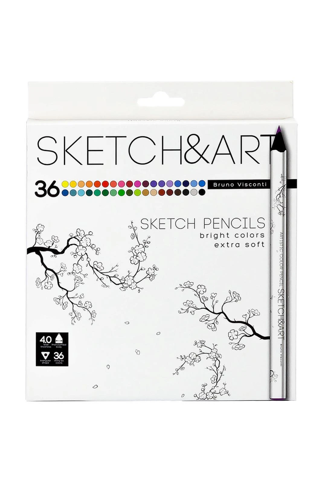 Bruno Visconti Sketch&Art Kuru Boya Kalemi 36 Renk