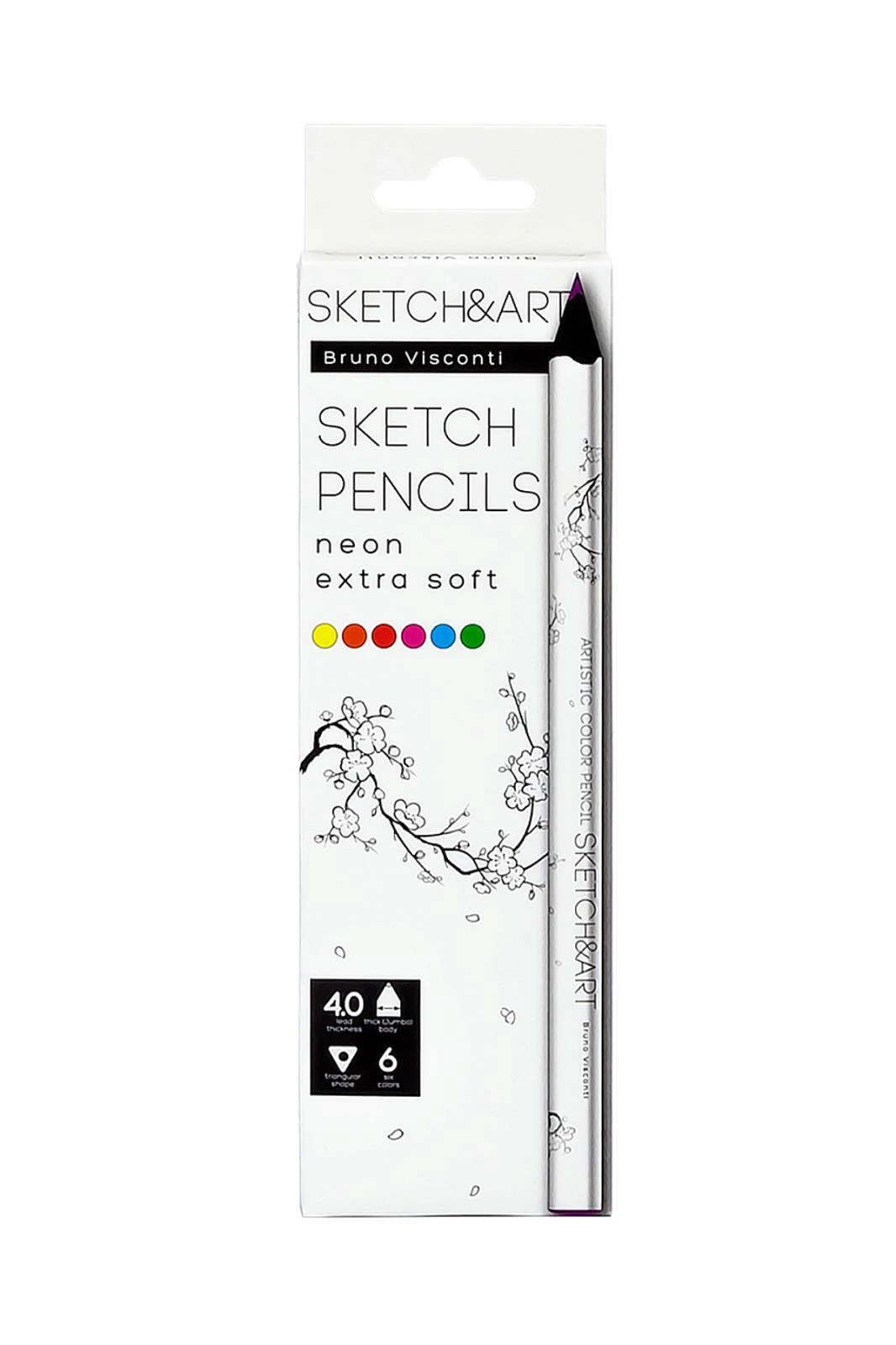 Bruno Visconti Sketch&Art Kuru Boya Kalemi 6 Renk Neon