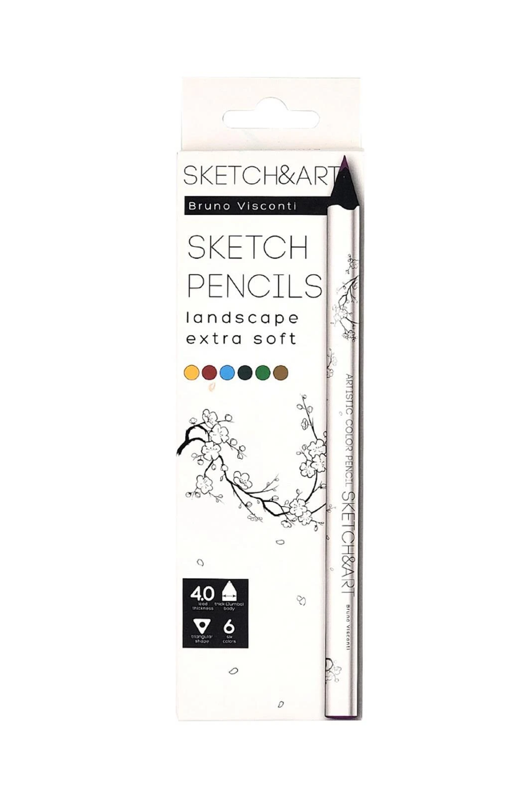 Bruno Visconti Sketch&Art Kuru Boya Kalemi 6 Renk Orman