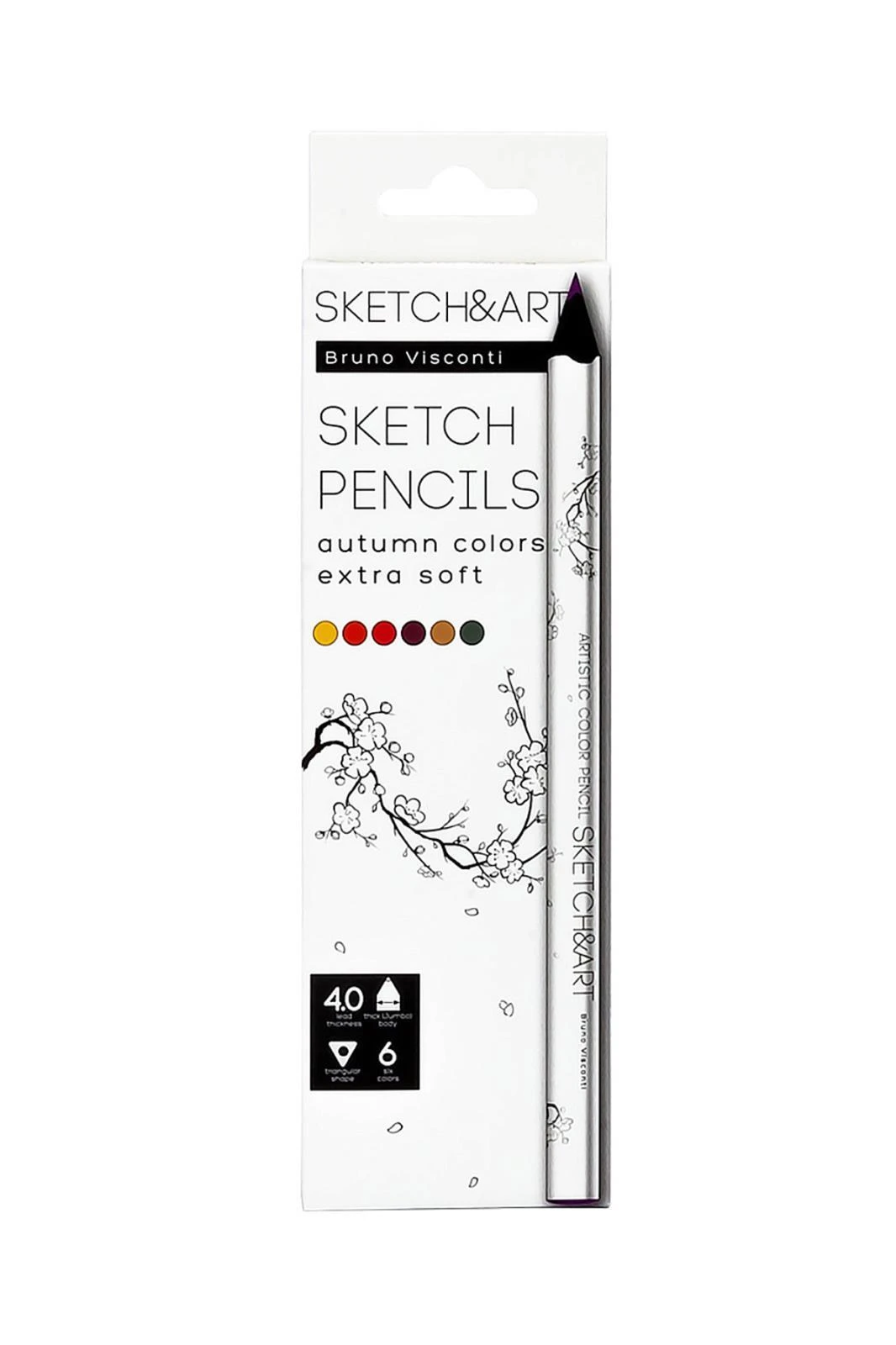 Bruno Visconti Sketch&Art Kuru Boya Kalemi 6 Renk Sonbahar