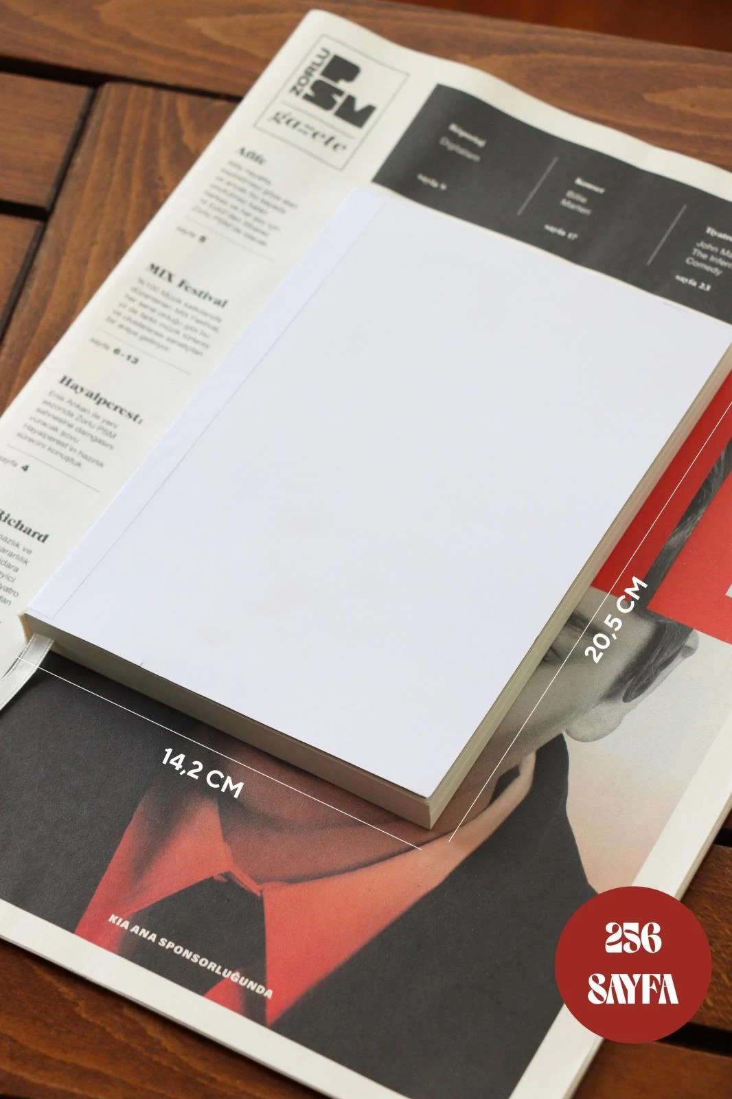 Geçmeli ve Cepli Defter Yedeği A5 Ivory 128 yaprak Hover