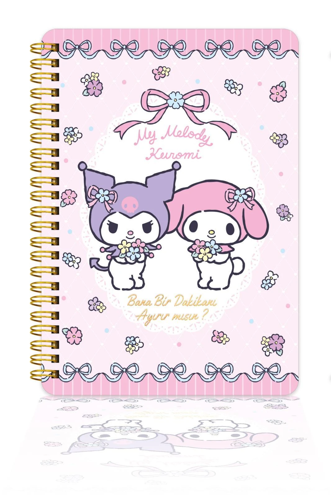 Kuromi & My Melody Spiralli Günlük (JOURNAL) 14x20cm - Bana 1 Dk Ayırabilir Misin?