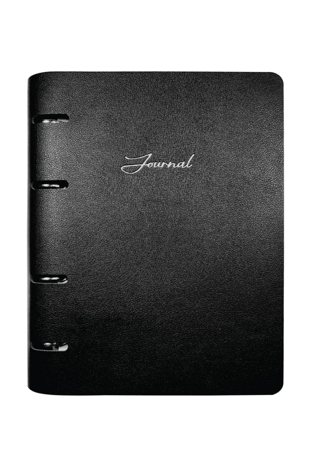 RinGo Vegan Deri Mekanizmalı İçi Değişebilen Defter A5 192 Sayfa 100 gr Çizgili Siyah