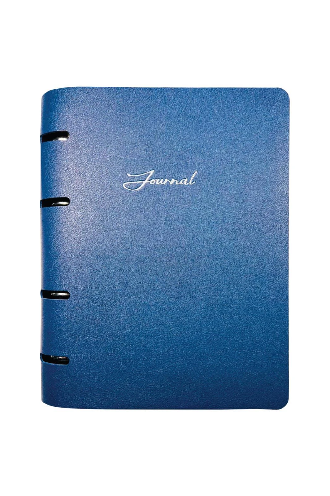 RinGo Vegan Deri Mekanizmalı İçi Değişebilen Defter A5 192 Sayfa 100 gr Çizgili Mavi