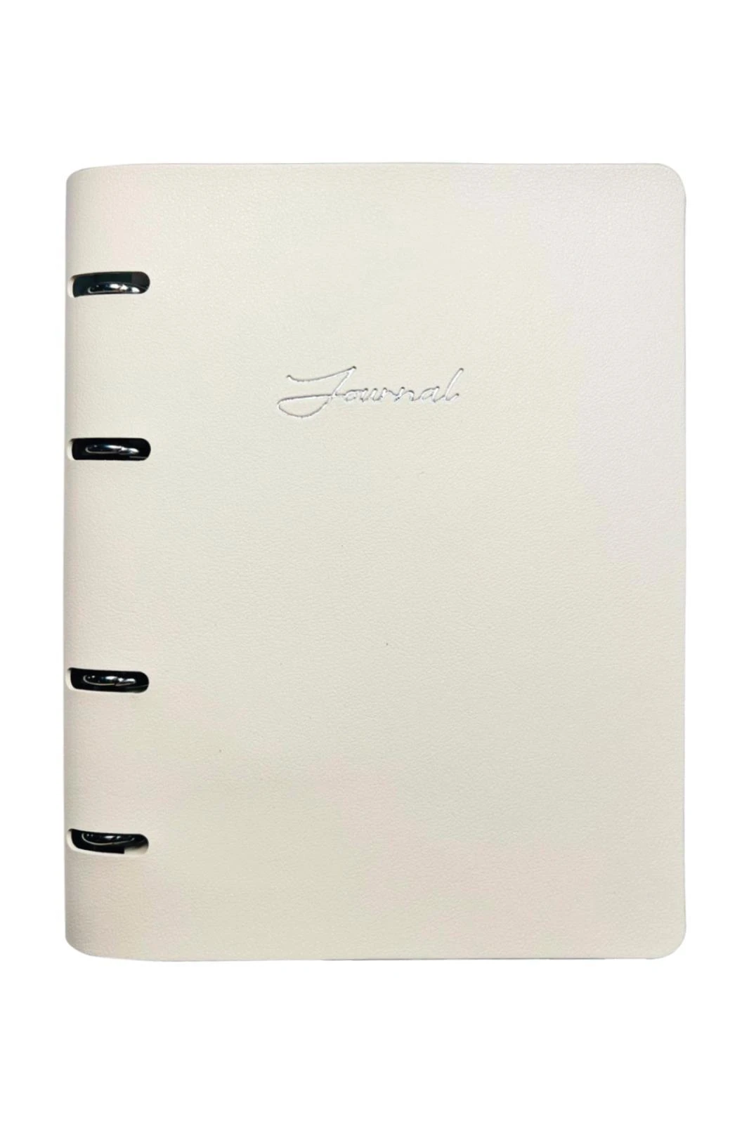 RinGo Vegan Deri Mekanizmalı İçi Değişebilen Defter A5 192 Sayfa 100 gr Çizgili Beyaz