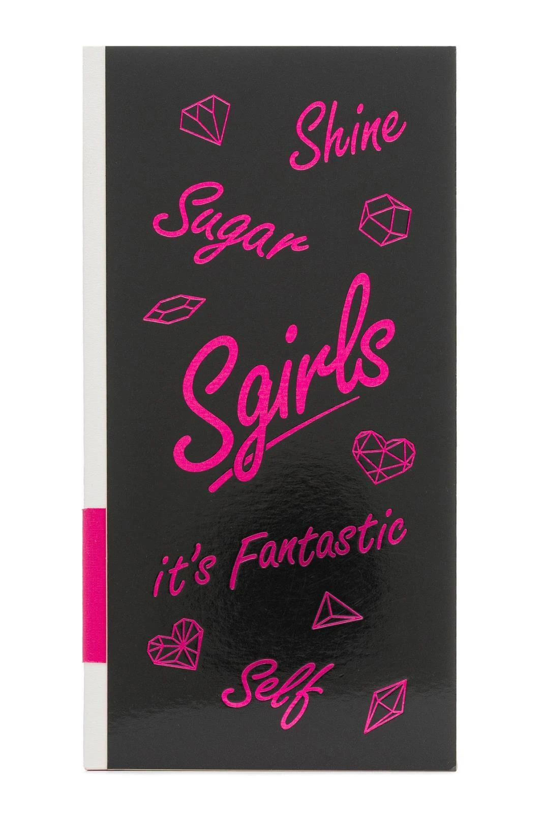 Sgirls- Sert Kapak Planlayıcı Defter 8,5x18,5 cm , 100 gr. 80 Yaprak Ivory. Siyah Hover