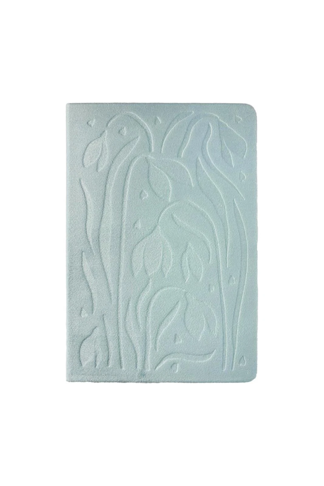 Sert Kapak Velvet Defter A5 100 gr. 160 sayfa Ivory. Çizgili. Açık Mavi