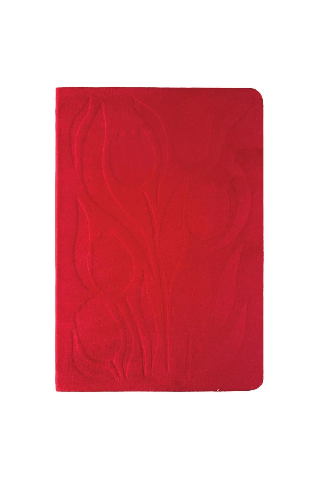 Sert Kapak Velvet Defter A5 100 gr. 160 sayfa Ivory. Çizgili. Kırmızı
