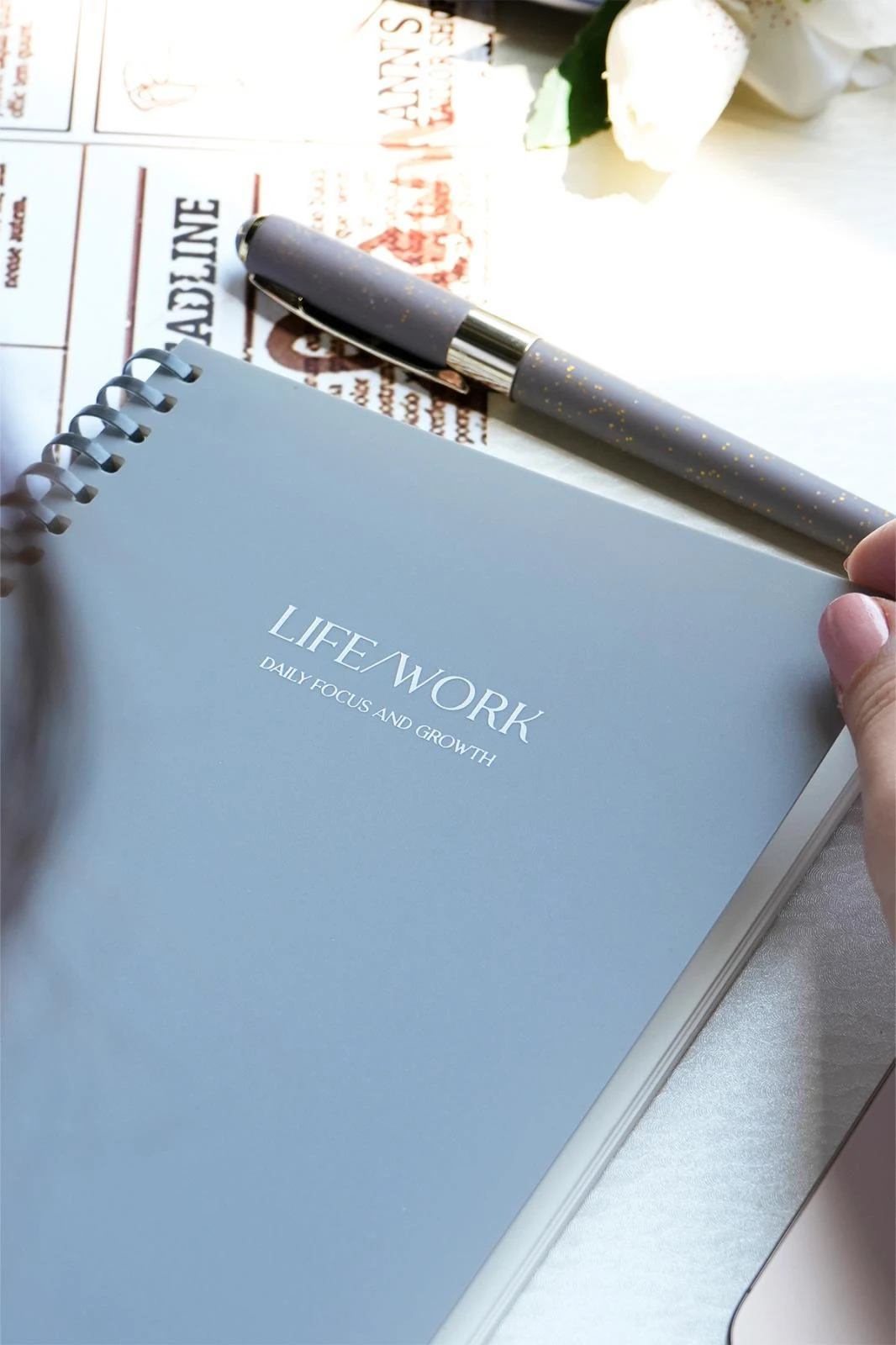 Sylcon Spiralli Defter Life&Work . PP.100 gr. Ivory,A5 Siyah Hover