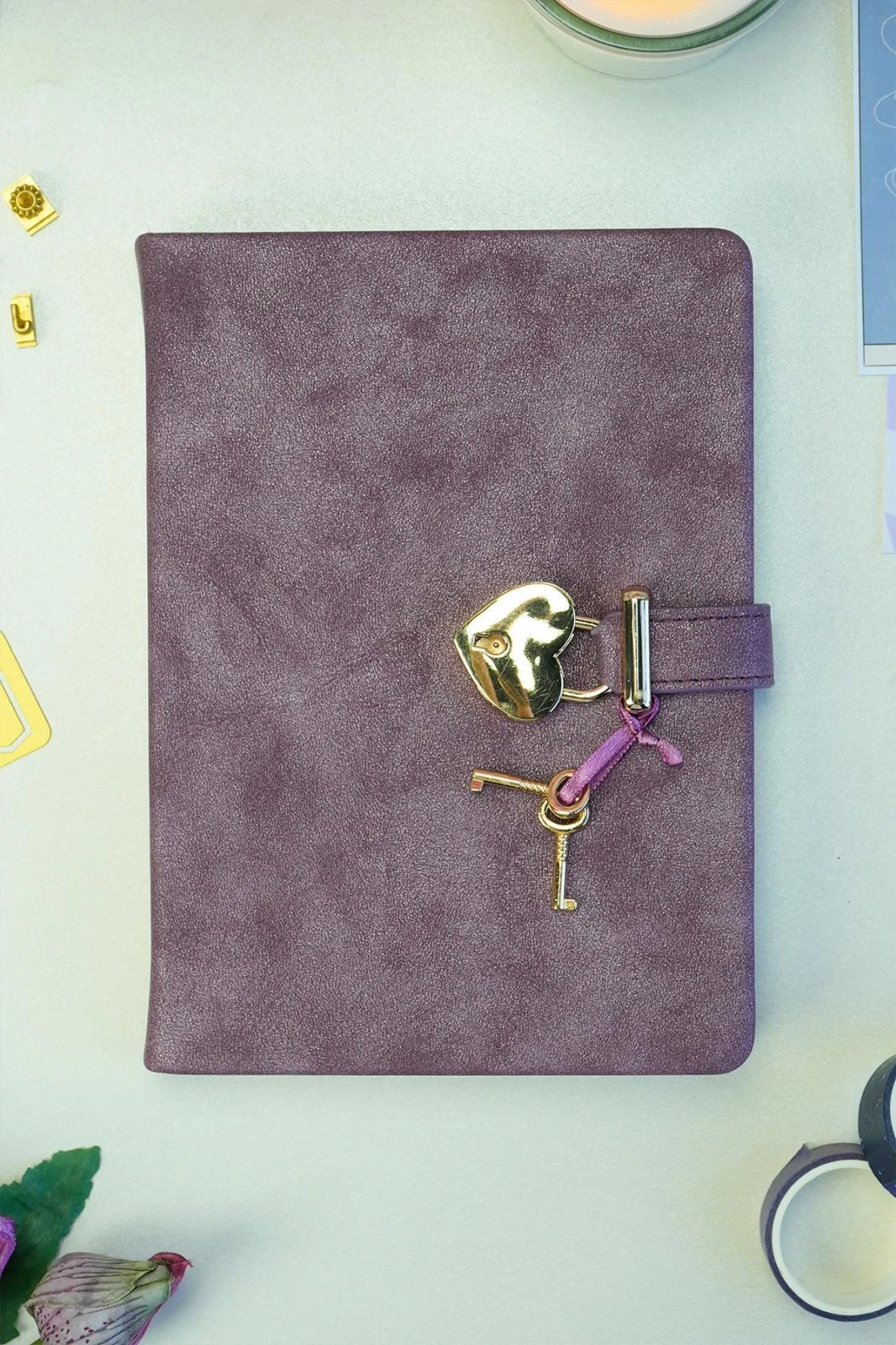 Hush Hush Kilitli Defter 80gr. 160 yp.Çiz. Mor