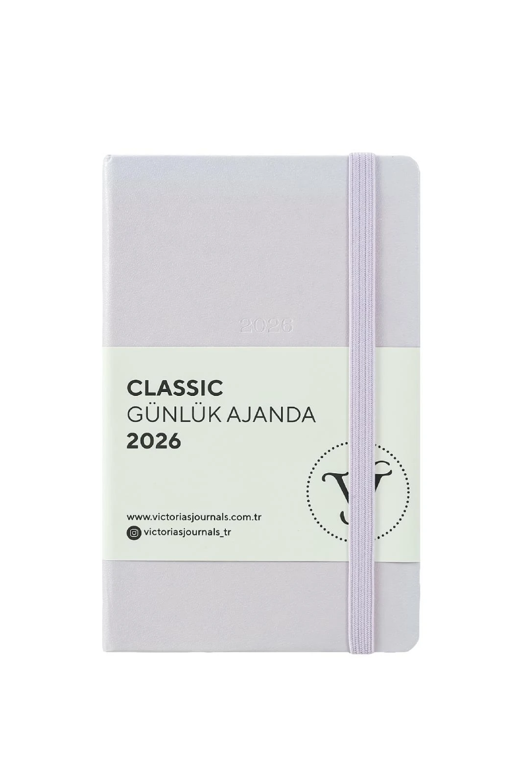 Victoria's Journals Classic-Günlük Ajanda 9x14 cm. Sert Kapak. Ivory 70 gr.384 Sayfa. Cepli.Lastikli.Lila Hover