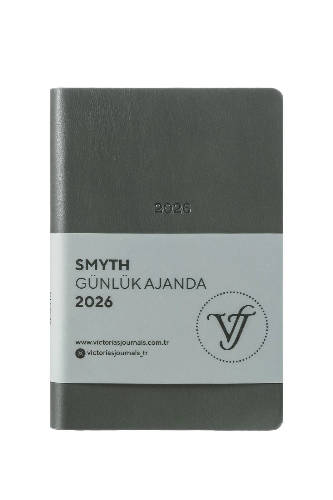 Victoria's Journals Smyth- Günlük Ajanda 9x14 cm. Ivory  80 gsm 416 sayfa. Esnek Kapak. Gümüş Yaldız Kenar.Platinium