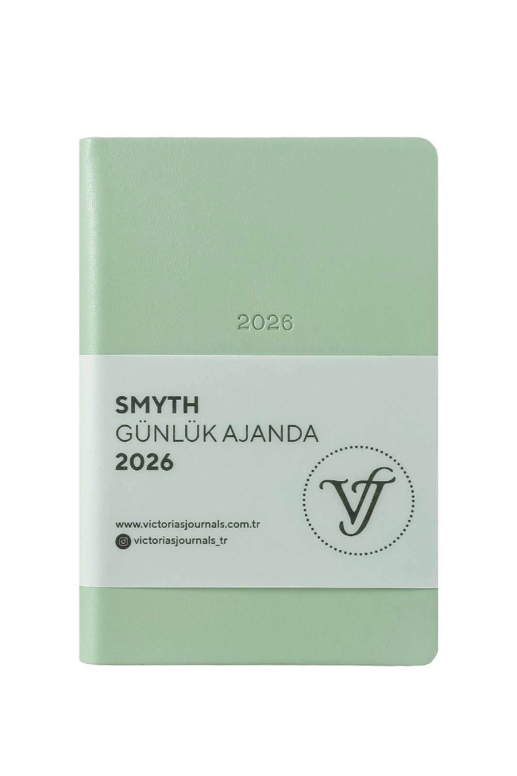 Victoria's Journals Smyth- Günlük Ajanda 9x14 cm. Ivory  80 gsm 416 sayfa. Esnek Kapak. Gümüş Yaldız Kenar.Olive Hover