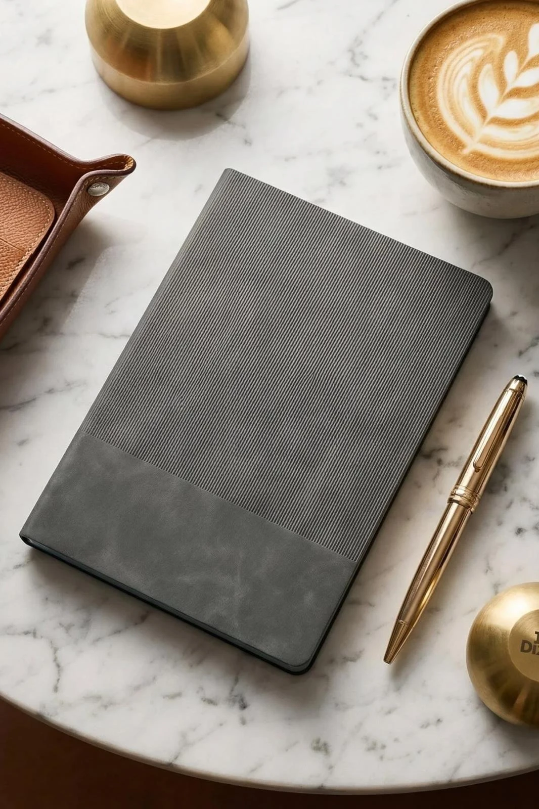 Smyth Stripes Esnek Kpk Vegan Deri Defter A5, 192 sf. 80 gr. Ivory. Kenar Renkli